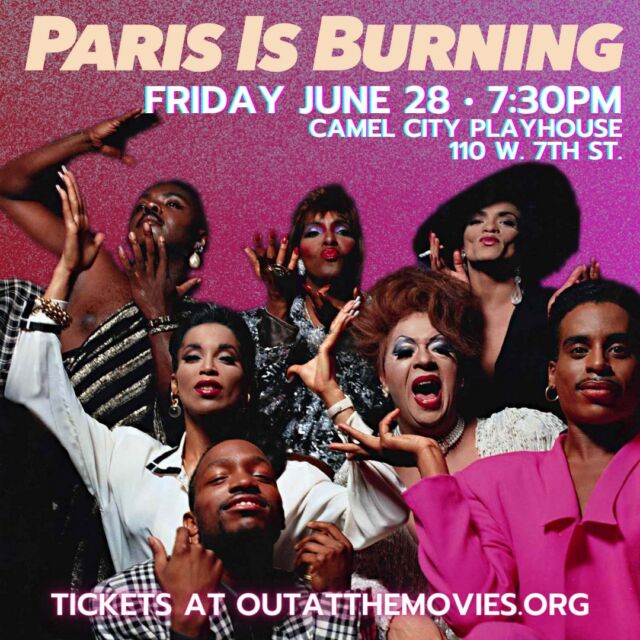 In honor of Pride Month, check out a special screening of the award-winning documentary "Paris Is Burning" 🏳️‍🌈 🎥

Mark your calendars for Friday, June 18 at 7:30PM at the Camel City Playhouse. The screening is sponsored by OUT At The Movies, Winston's LGBTQ+ film festival (and the second-largest LGBTQ+ film festival in North Carolina!).

Visit outatthemovies.org for tickets!