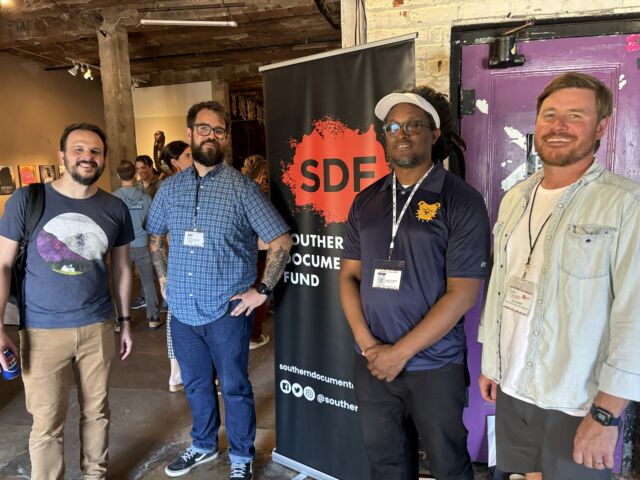 Another great @southerndocfund Artist Convening! 🎥 🍿 🎤

It was great hearing from regional filmmakers and connecting with talented storytellers. The Convening is a yearly gathering of documentary professionals, and it's always an inspiring event.

Pictured above is Winston-Salem filmmaker Michael Lippert, Louie Poore (MFA '25), Phillip Marsh (MFA '25), and WFU professor Chris Zaluski.

@lcpoore @lippertfilms rockersprintshopgso @chriszaluski