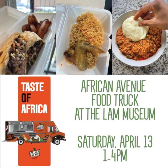 Have you ever tried authentic Nigerian food? Our upcoming African Music Open House is your chance! We're very excited to have the @africanavenuellc food truck onsite for the event next Saturday, April 13, 1-4pm. We hope to see you here!

#lammuseum #africanfood #nigerianfood #wsnc #wsncfood #wsncfoodie