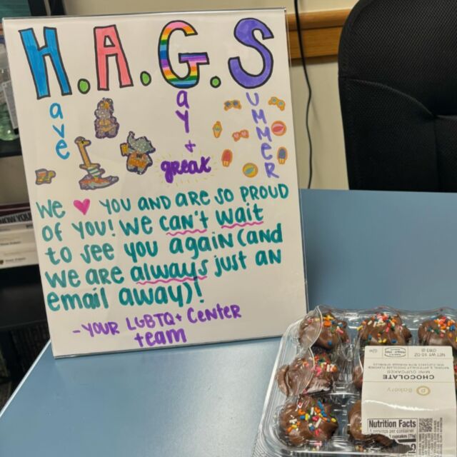 Hey #LGBTQatWFU fam! Drop by the Center today for a little sweet treat as an energy boost for your last finals or for your moving out adventures! You are crushing it! #youvegotthis #hags #haveagaysummer🌈🌈